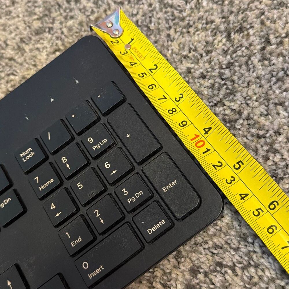 HP Wired USB Keyboard Black Full Size with Number Pad KBAR211 - Picture 6 of 9